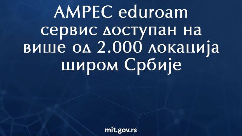 Korišćenje eduroam servisa na više od 2.000 lokacija
